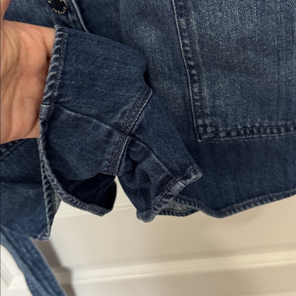 Express Women's Blue Denim Shirt short jumpsuit XS - Picture 13 of 13